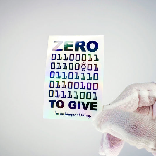 Zero "candy" To Give Binary Code Sticker